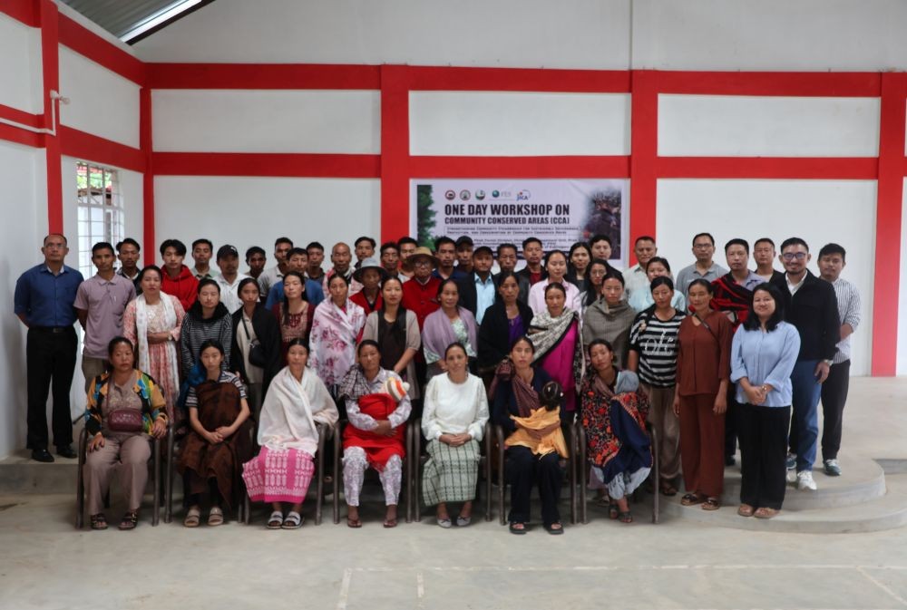 Participants and resource persons during the one-day workshop on Community Conserved Areas at Kükhegwo Village Council Hall, Meluri, on September 1.